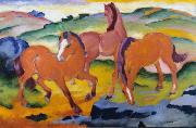 Franz Marc Grazing Horses iv (mk34) oil painting reproduction